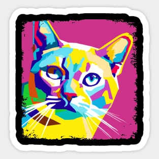 Singapura Cat Pop Art - Cat Lover Gift Sticker